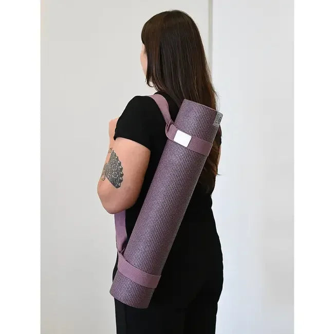 Yogamat draagriem - Love Generation - Aubergine paars - The Mindfulshop