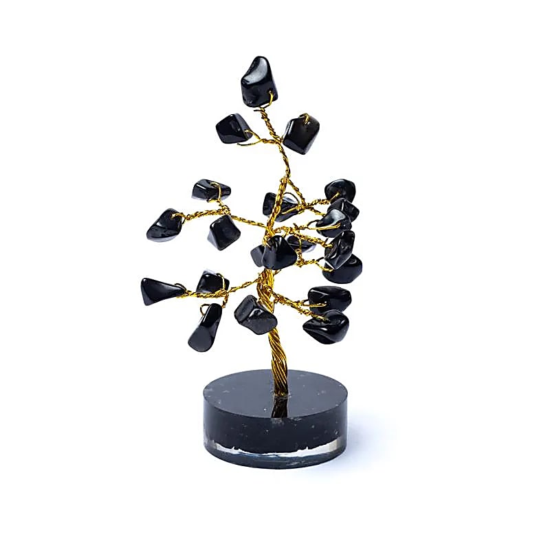 Edelsteenboom zwarte agaat - Mindfulshop - zwart