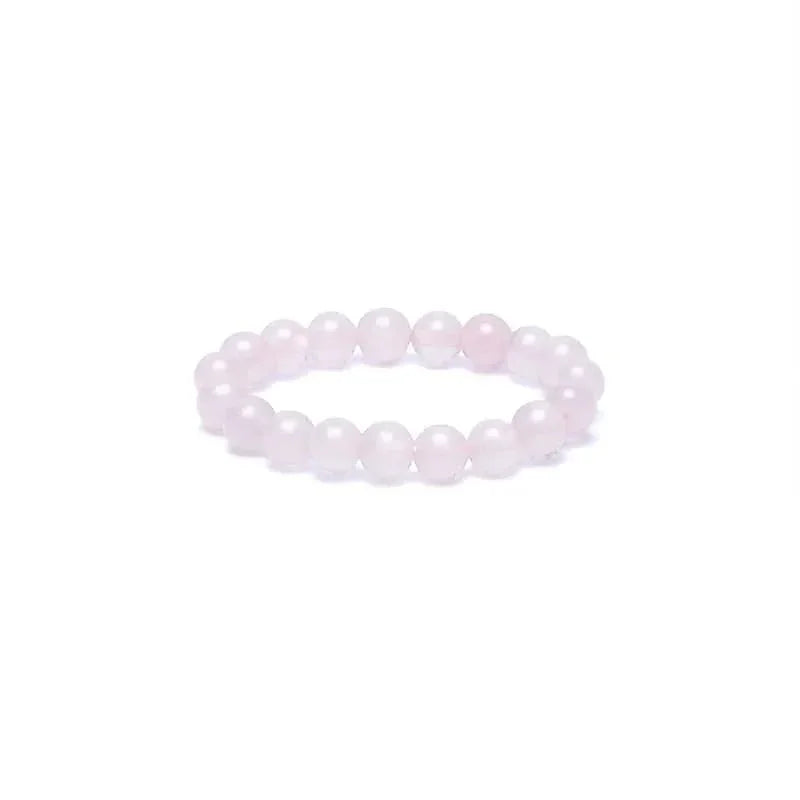 Edelsteen ring elastisch rozenkwarts - Mindfulshop - roze