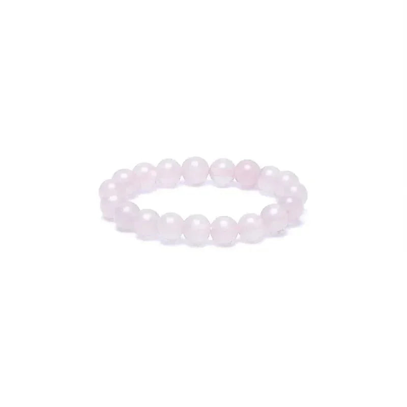 Edelsteen ring elastisch rozenkwarts - Mindfulshop - roze