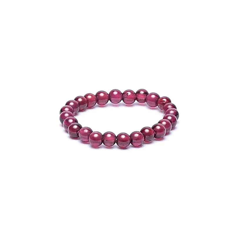 Edelsteen ring elastisch granaat - Mindfulshop - bordeaux
