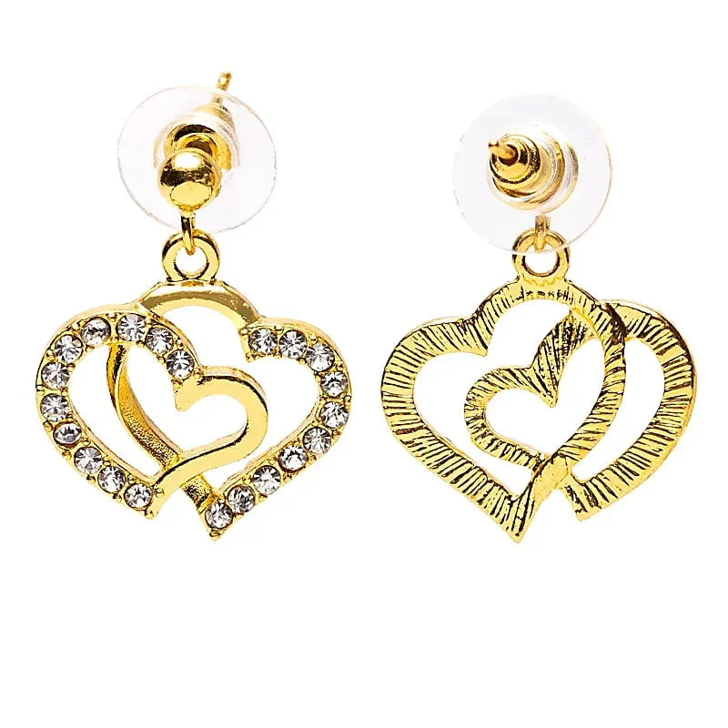 Oorbellen harten - goud - The Mindfulshop