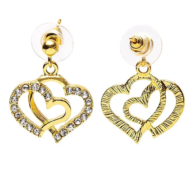 Oorbellen harten - goud - The Mindfulshop
