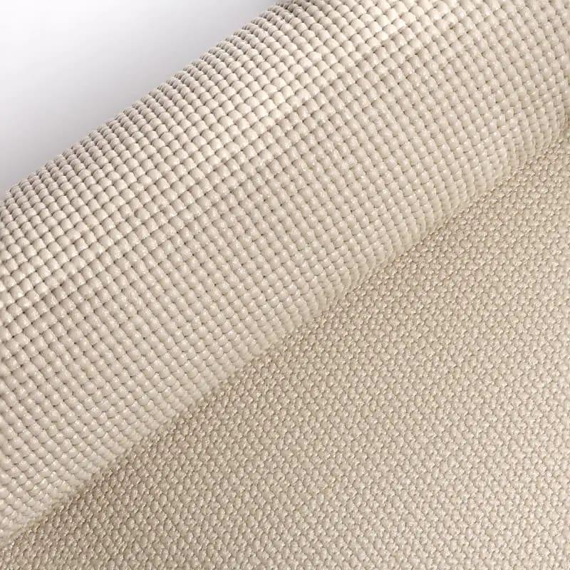 Beige geweven textiel met ruitpatroon, ideaal voor woonaccessoires en zelfzorg
