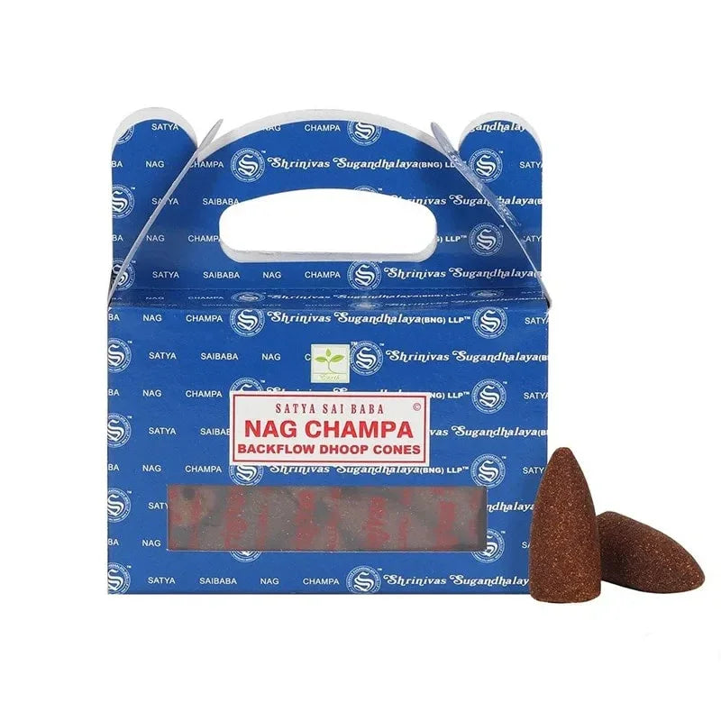 Backflow wierookkegels nag champa - Satya