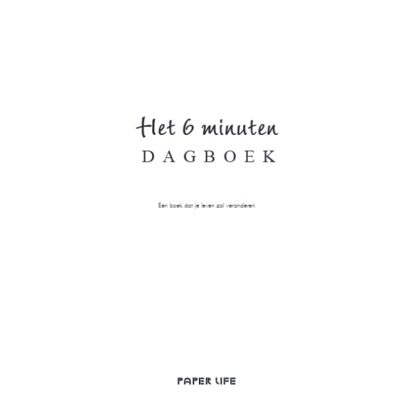 Het 6 minuten dagboek - lichtblauw