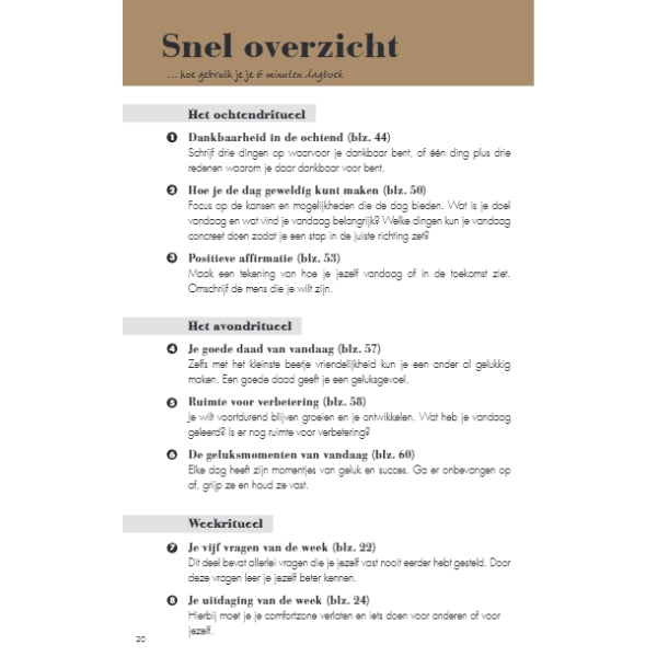 Het 6 minuten dagboek - lichtblauw