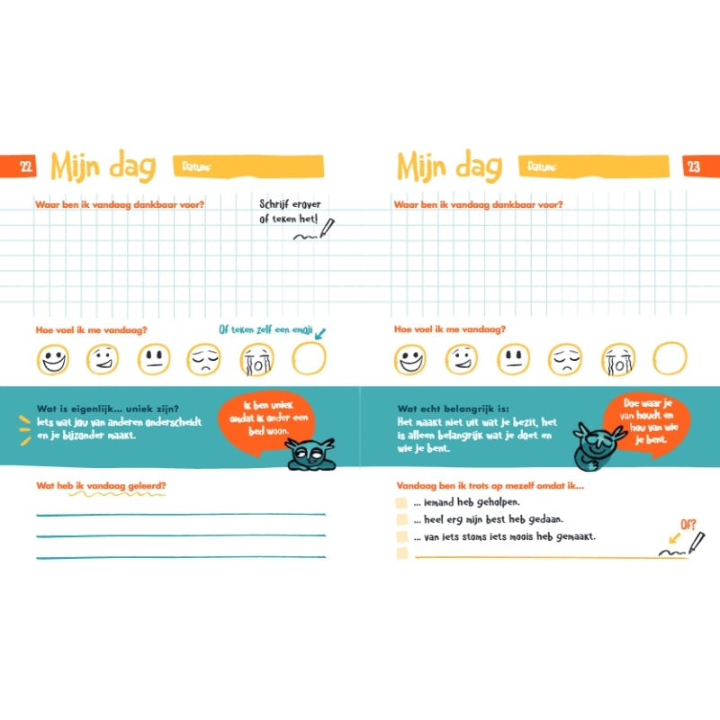 Het 6 minuten dagboek voor kinderen - blauw