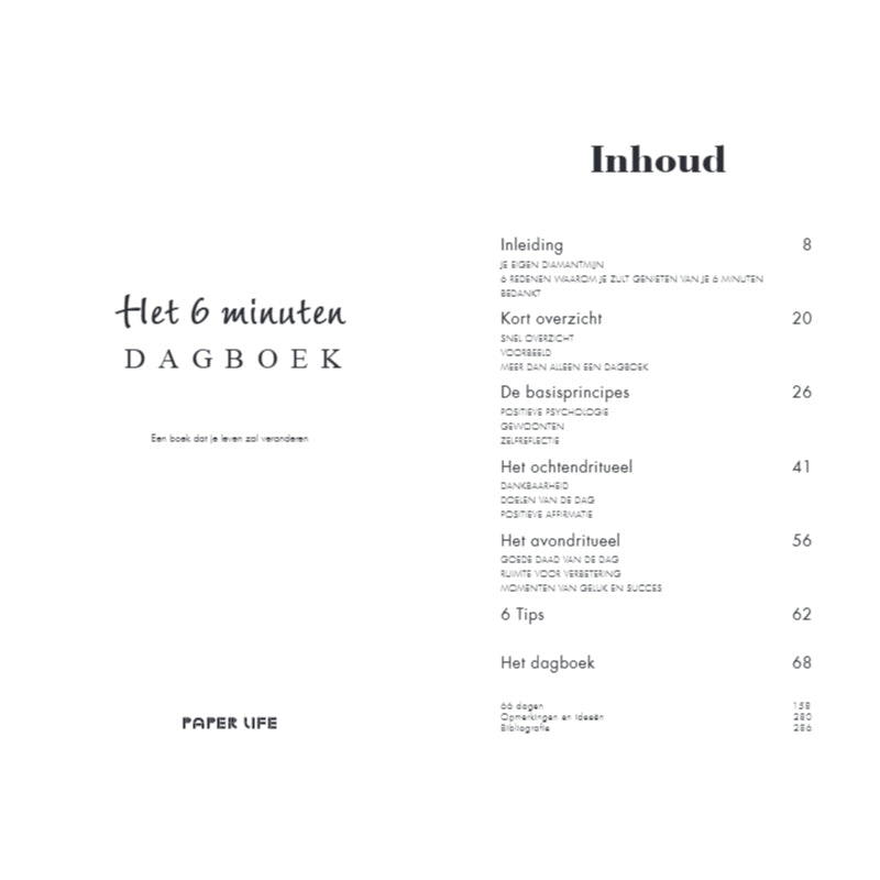 Het 6 minuten dagboek - roze