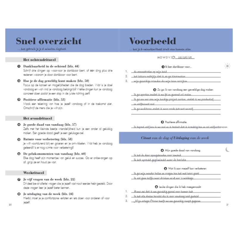 Het 6 minuten dagboek - regenboog