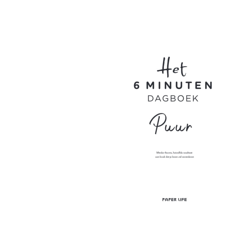 Het 6 minuten dagboek Puur - grijs