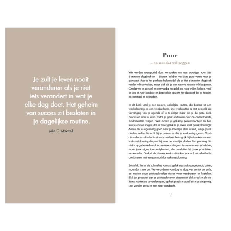 Het 6 minuten dagboek Puur - grijs