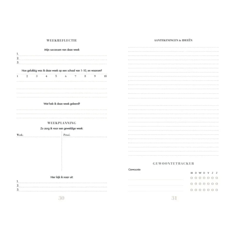 Het 6 minuten dagboek Puur - grijs