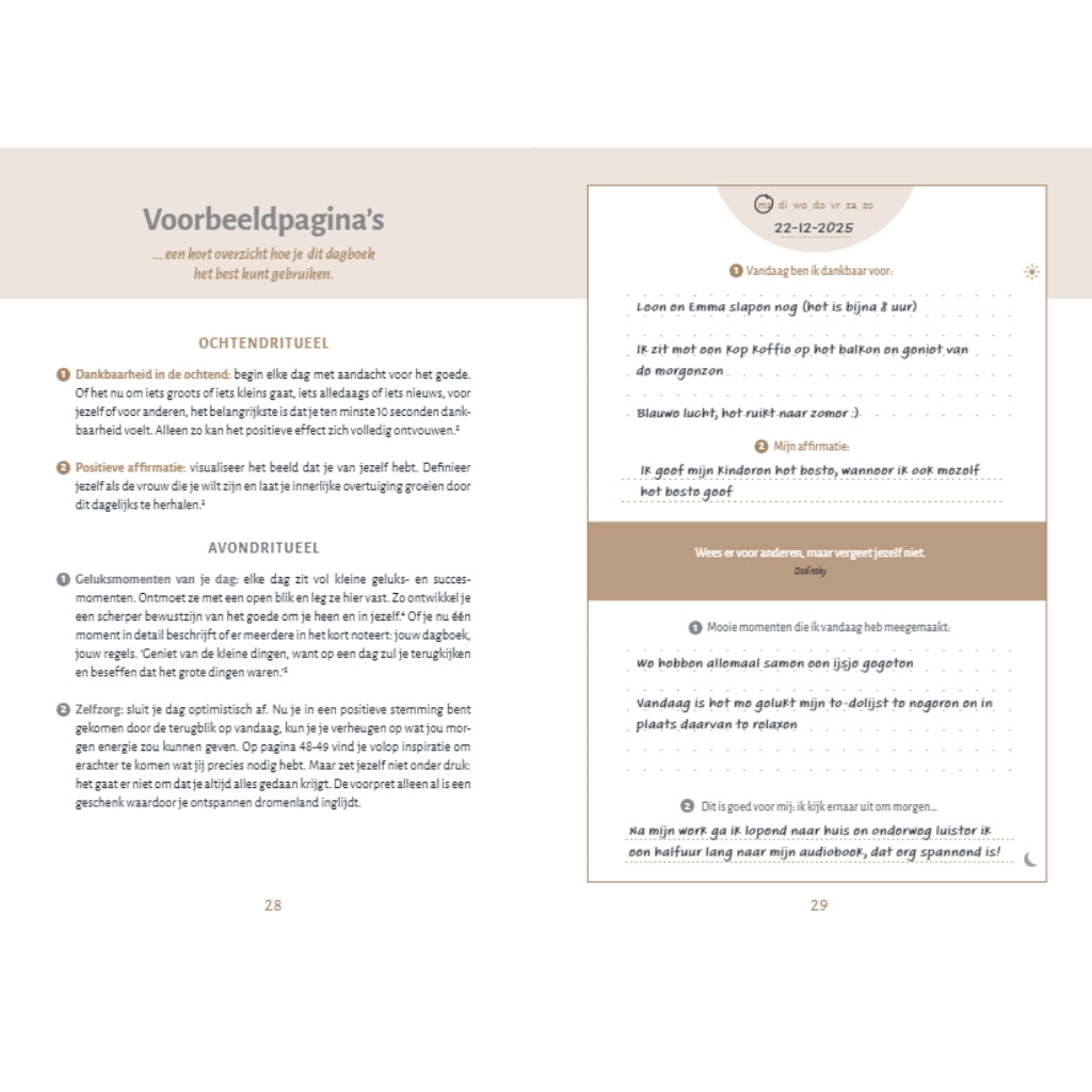 Het 6 minuten dagboek voor moeders