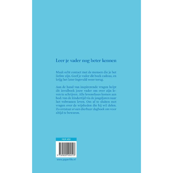 Papa, ik wil graag alles over je weten - invulboek