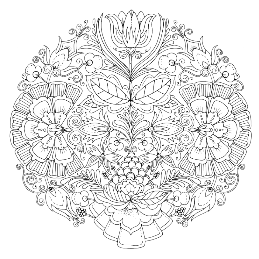 Kleurboek natuur mandala's