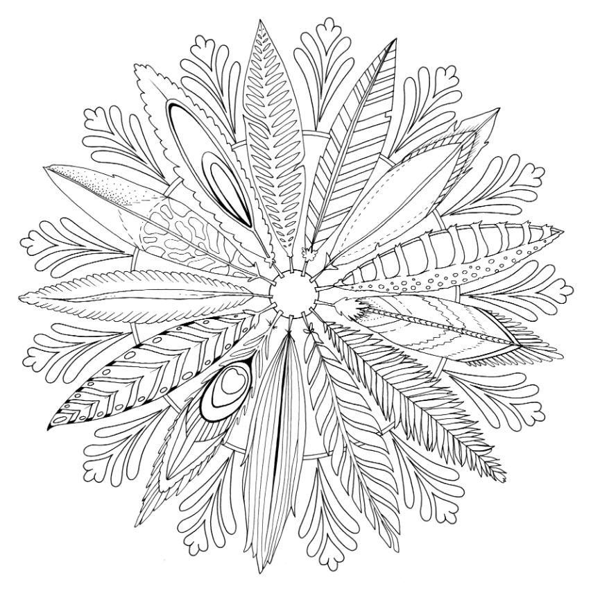 Kleurboek natuur mandala's