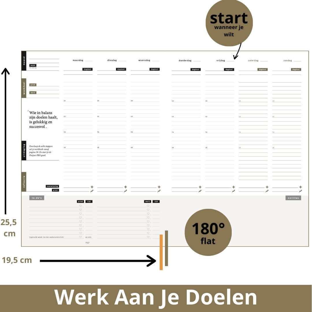 Purpuz Planner PRO ( ongedateerd ) - morning green