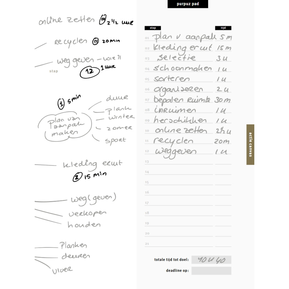 Purpuz Planner PRO (ongedateerd) - baby pink
