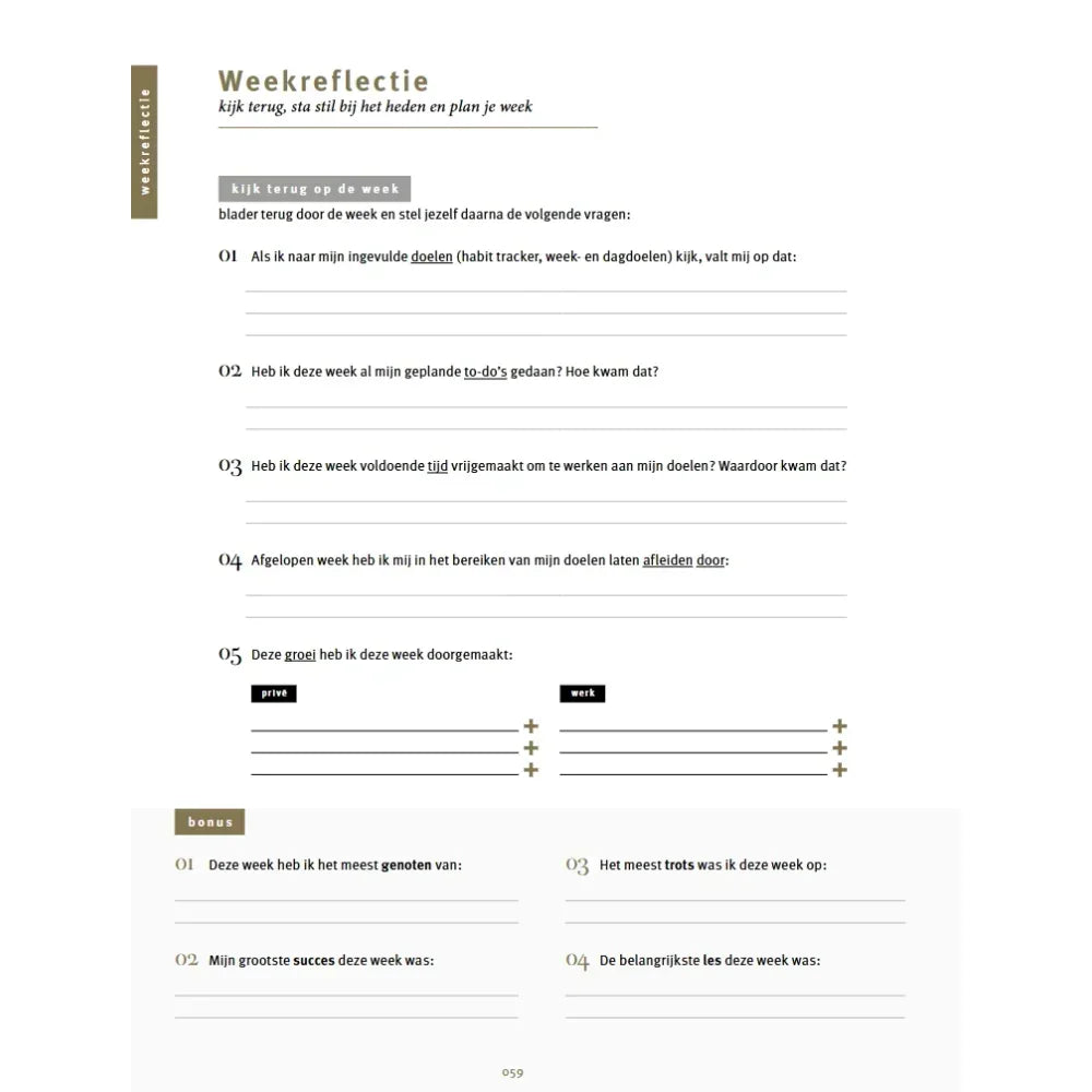 Purpuz Planner PRO (ongedateerd) - golden succes - The Mindfulshop