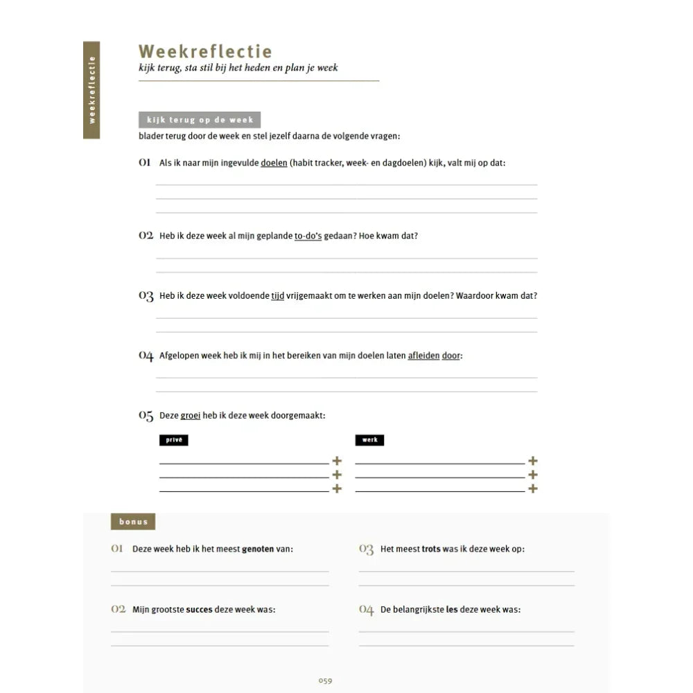 Purpuz Planner PRO (ongedateerd) - golden succes - The Mindfulshop