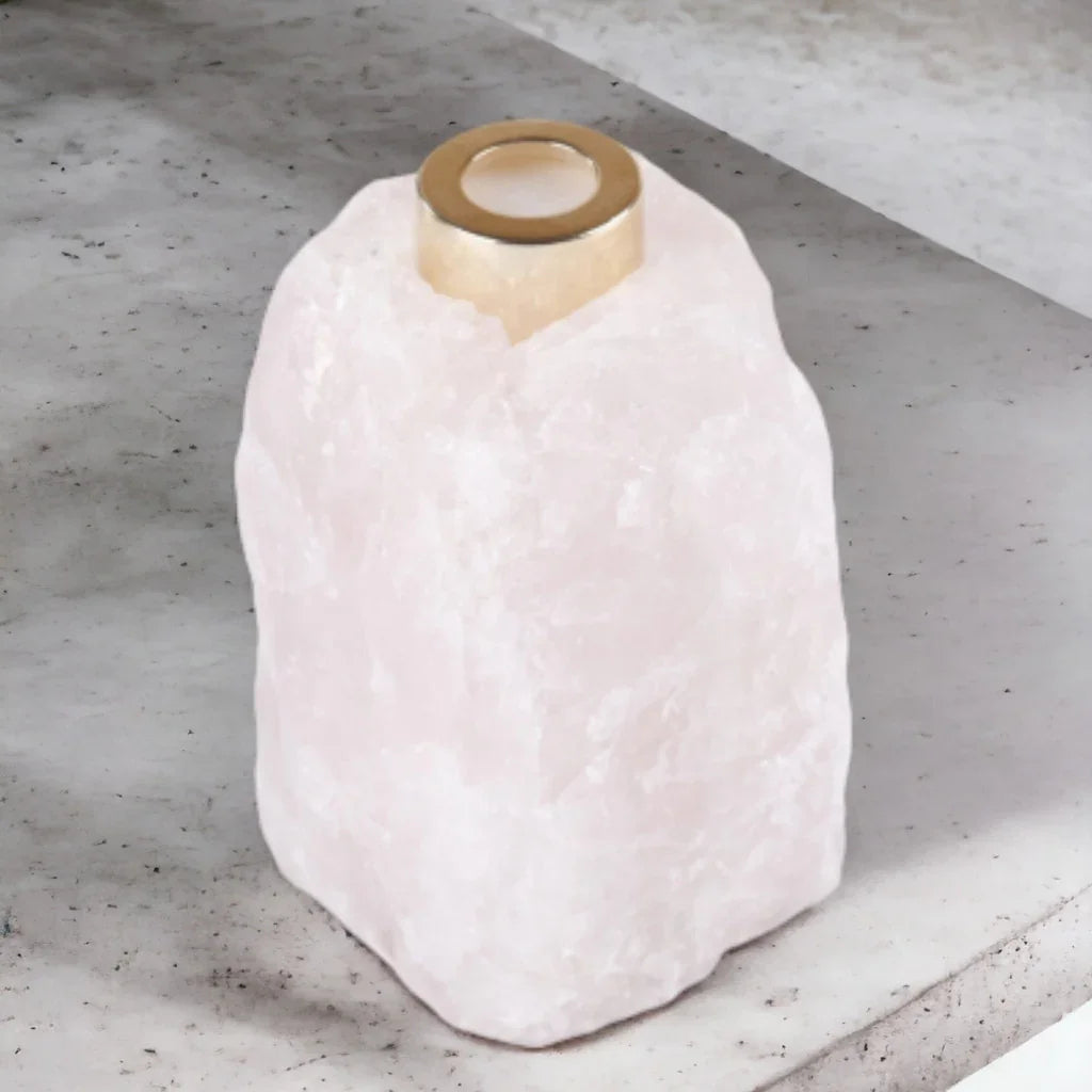 Geurstokjes diffuser edelsteen rozekwarts - DOA - The Mindfulshop