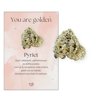 Edelsteen you are golden - DOA - pyriet - The Mindfulshop