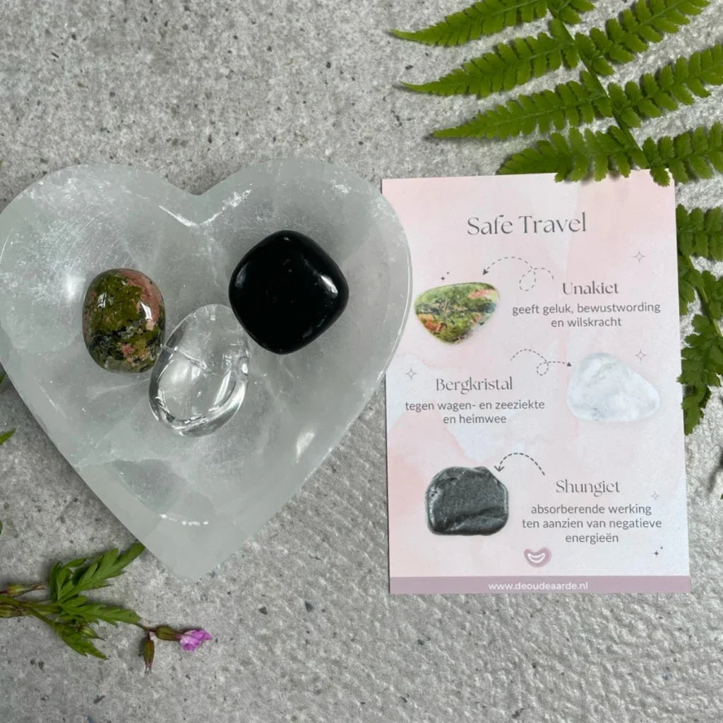 Edelstenen set safe travel - DOA - The Mindfulshop