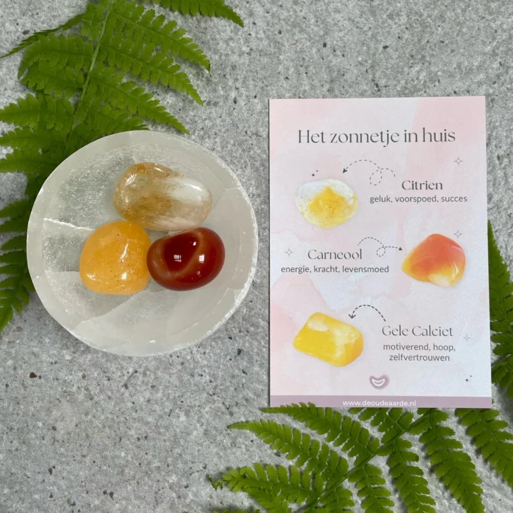 Edelstenen set het zonnetje in huis - DOA - The Mindfulshop