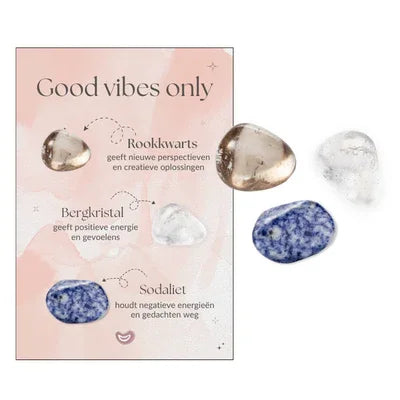 Edelstenen set good vibes only - DOA - The Mindfulshop