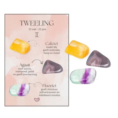 Edelstenen sterrenbeeld zakje tweeling - DOA - The Mindfulshop