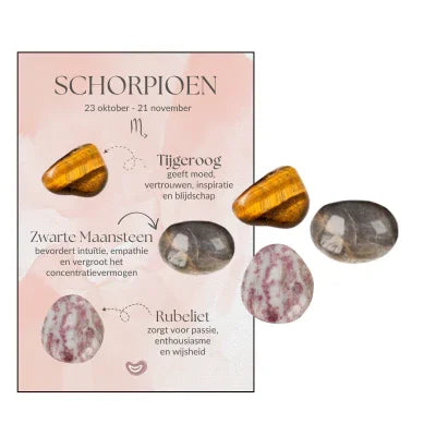 Edelstenen sterrenbeeld zakje schorpioen - DOA - The Mindfulshop
