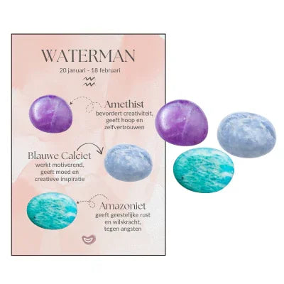 Edelstenen sterrenbeeld zakje waterman - DOA - The Mindfulshop