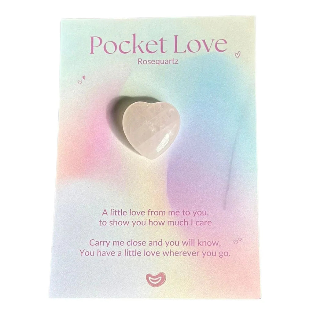 Edelsteen pocket love - DOA - roze kwarts - The Mindfulshop
