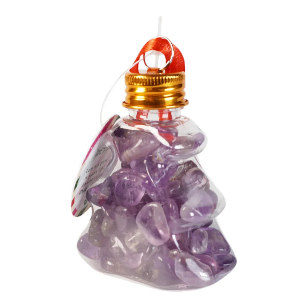 Kerstbal met amethist edelstenen - DOA - The Mindfulshop