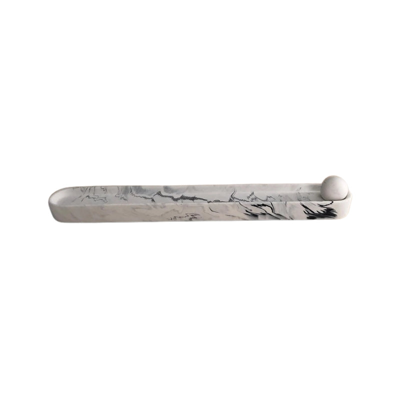 Wierookhouder handgemaakt jesmonite - grey marmer