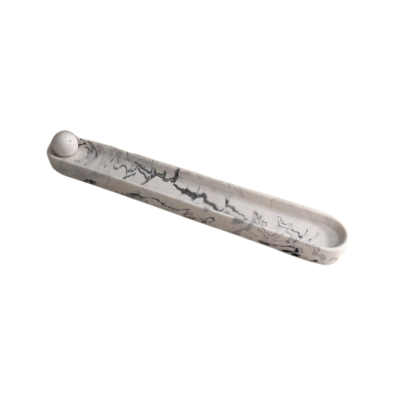 Wierookhouder handgemaakt jesmonite - grey marmer