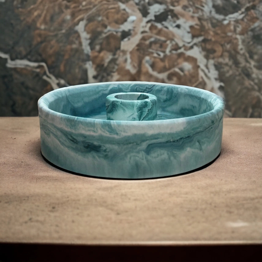 Palo Santo / kaarsenstokhouder handgemaakt jesmonite - groen