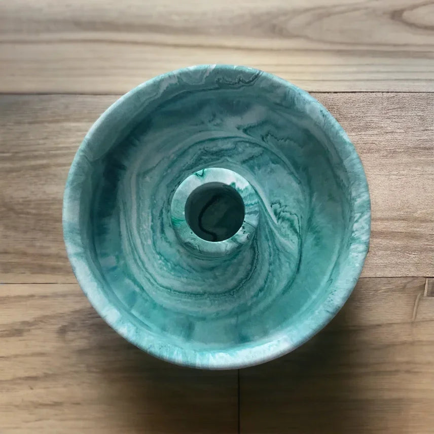 Palo Santo / kaarsenstokhouder handgemaakt jesmonite - groen - The Mindfulshop
