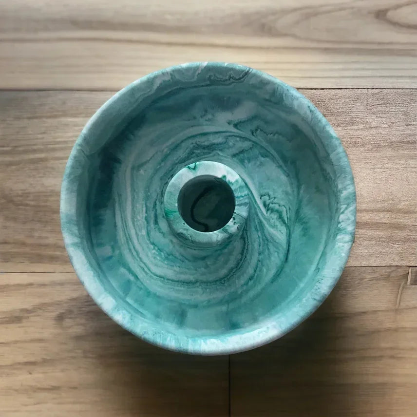 Palo Santo / kaarsenstokhouder handgemaakt jesmonite - groen - The Mindfulshop