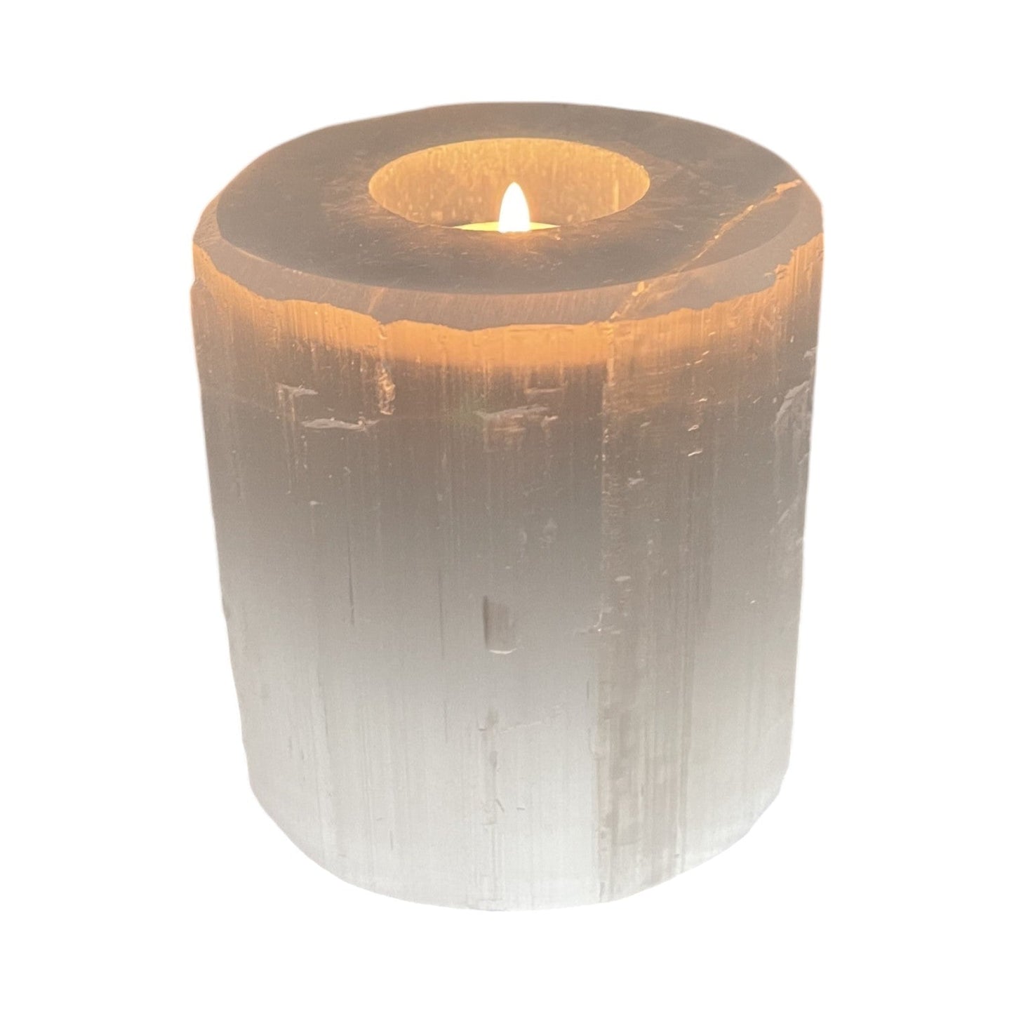 Waxinelichthouder seleniet 10cm - DOA