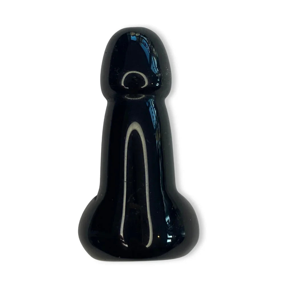 Edelsteen fallus zwarte obsidiaan - 5 cm - The Mindfulshop