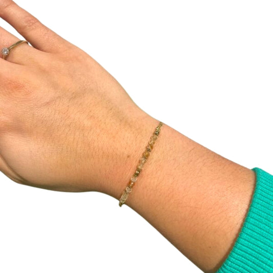 Edelsteen armband citrien verstelbaar