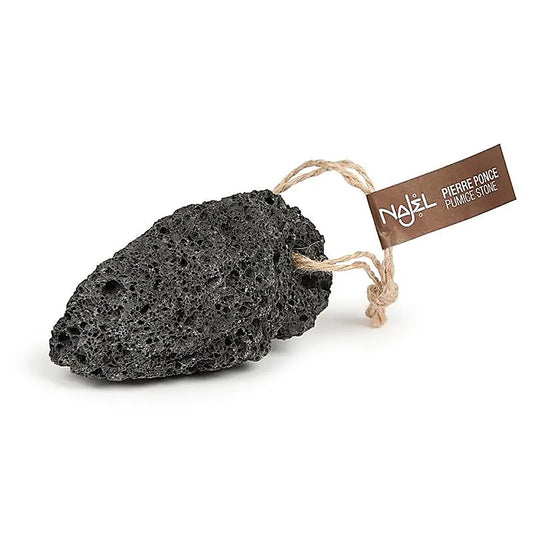 Lava scrubsteen met hangkoord - Najel Aleppo - zwart