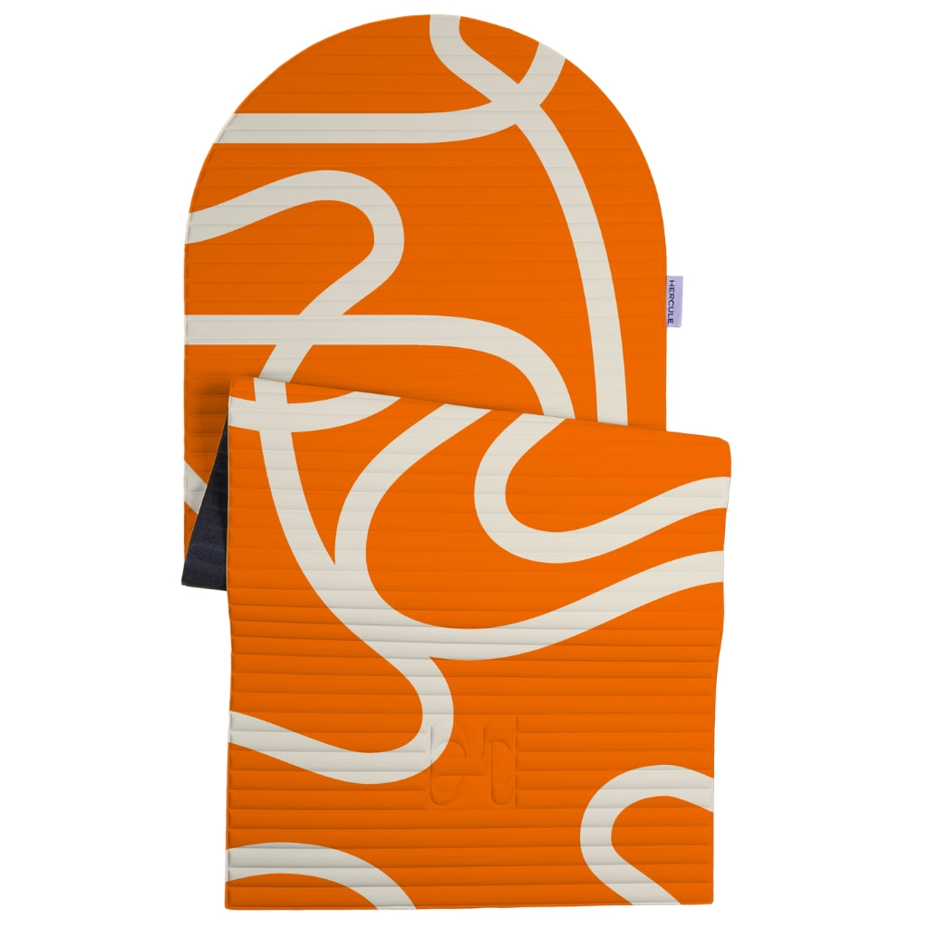 Exercise mat Archy 8 mm - Hercule Studio - bari print orange pop