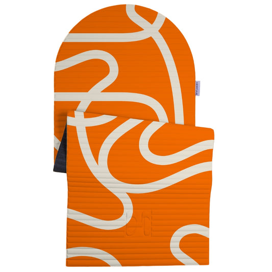 Exercise mat Archy 8 mm - Hercule Studio - bari print orange pop