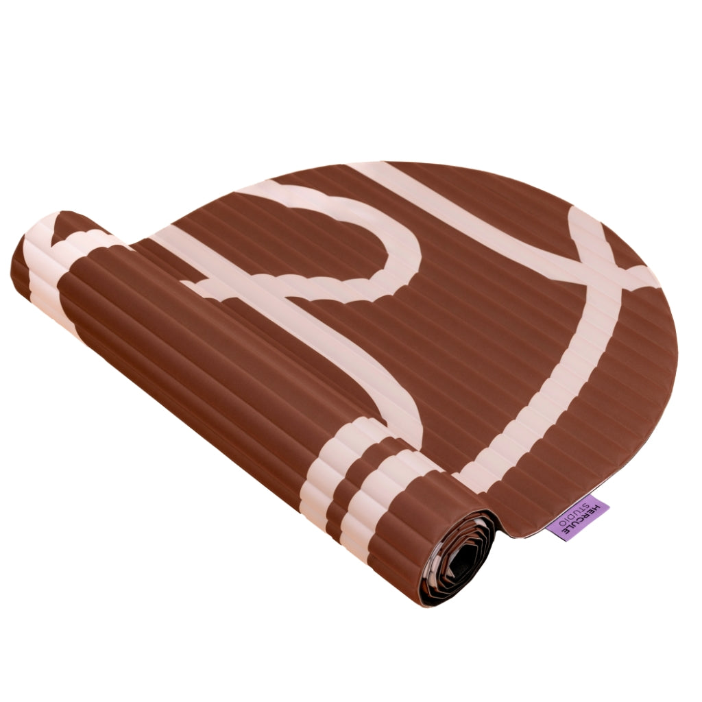 Exercise mat Archy 8 mm - Hercule Studio - bari choco print