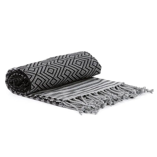 Hamamdoek - Ottoman - zwart