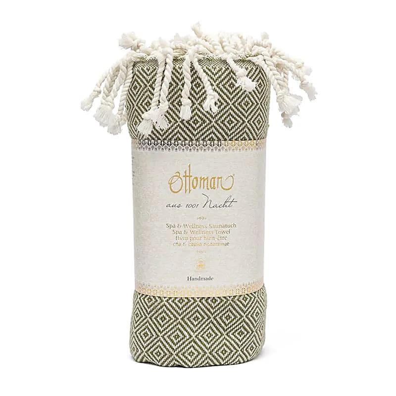 Hamamdoek - Ottoman - olijfgroen