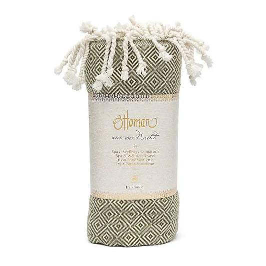 Hamamdoek - Ottoman - olijfgroen
